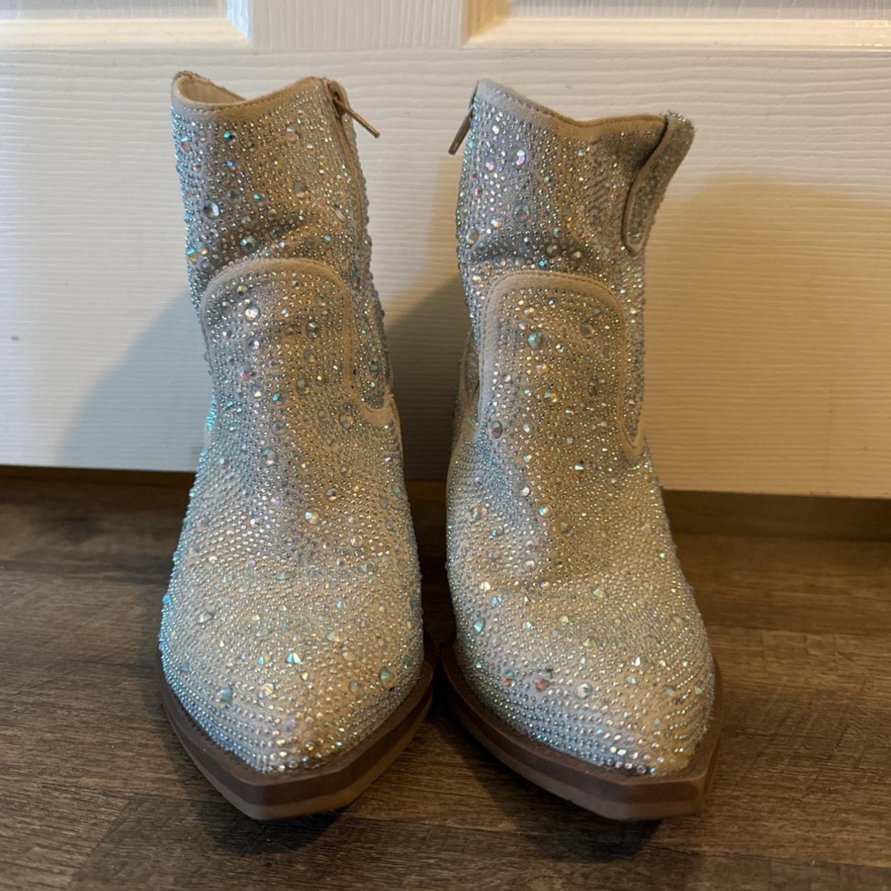 Rhinestone Ankle Boots